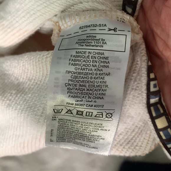 Adidas originals nice knitted stripped hoodie size medium 100% cotton - Picture 8 of 11